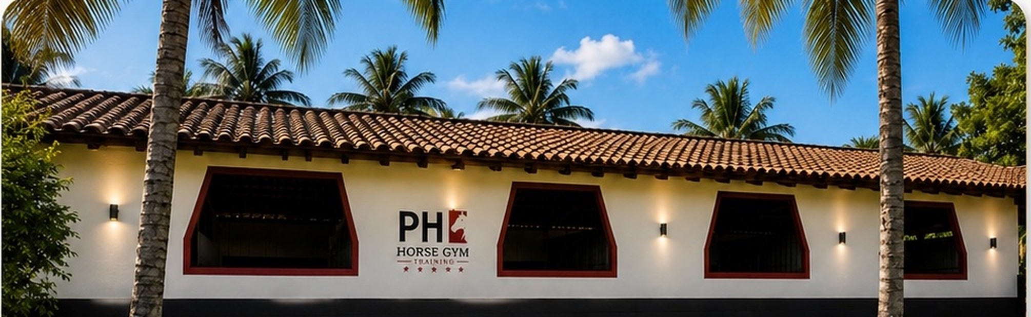Pátio do centro de treinamento PH Horse Gym