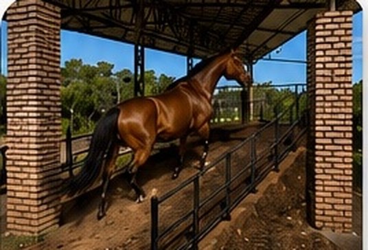 Cavalo atleta em movimento